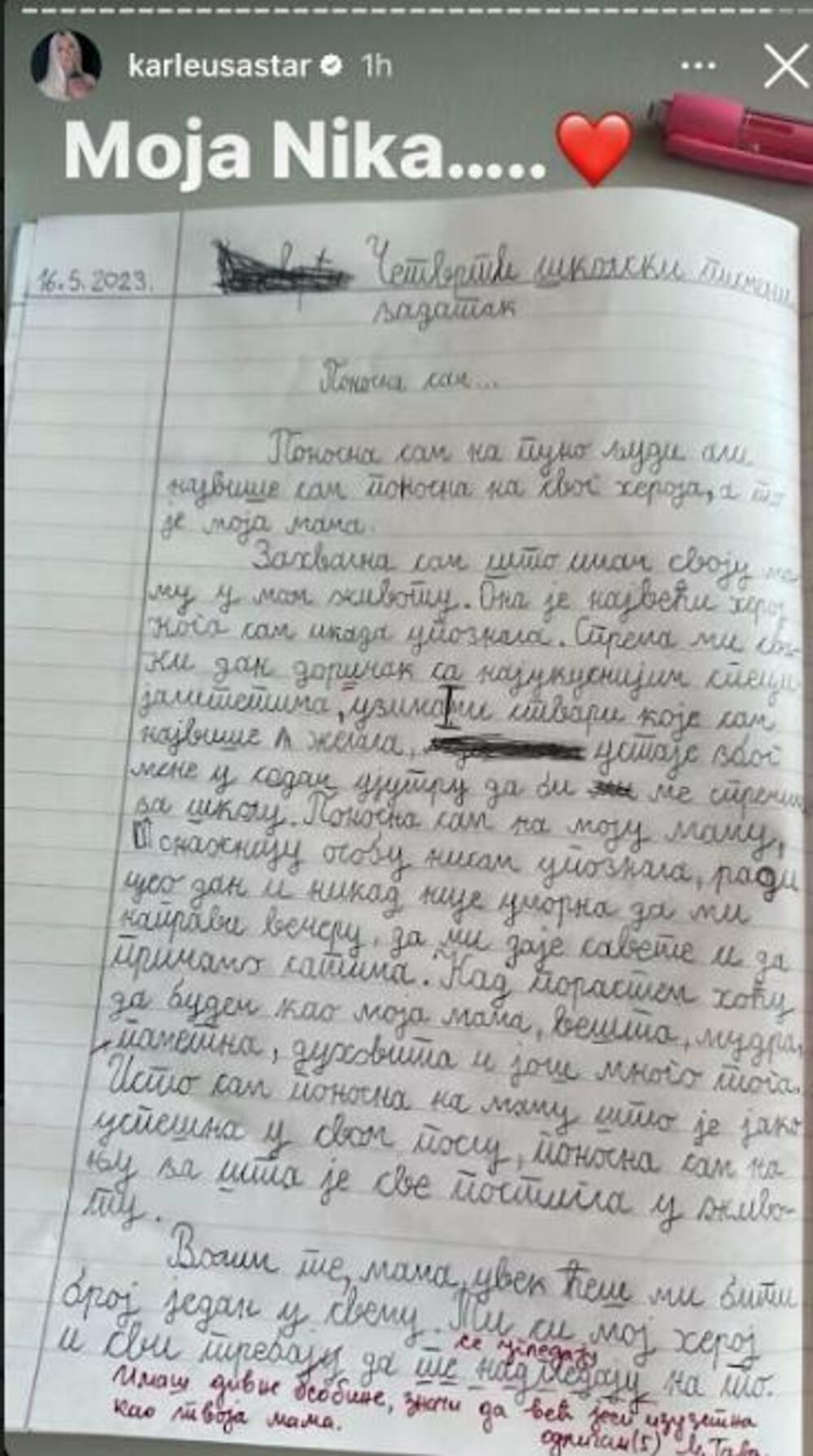 Objava Jelene Karleuše 