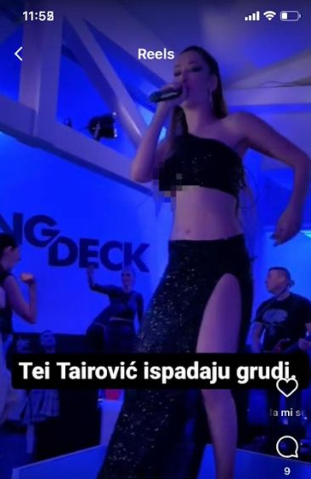 Tei Tariović ispale grudi na nastupu