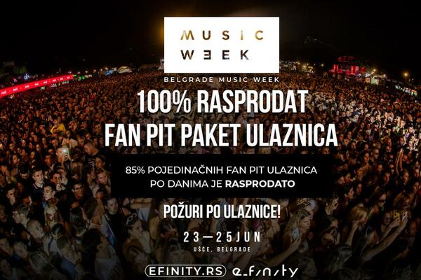 Belgrade Music Week: FAN PIT gotovo rasprodat, požurite sa kupovinom ulaznica