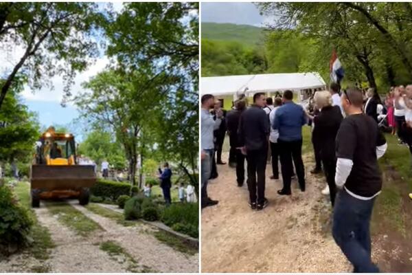 OVO SAMO NA BALKANU IMA: Mladoženja preko brda i kroz šumu DOŠAO PO MLADU BAGEROM, svatovi PODIVLJALI (VIDEO)