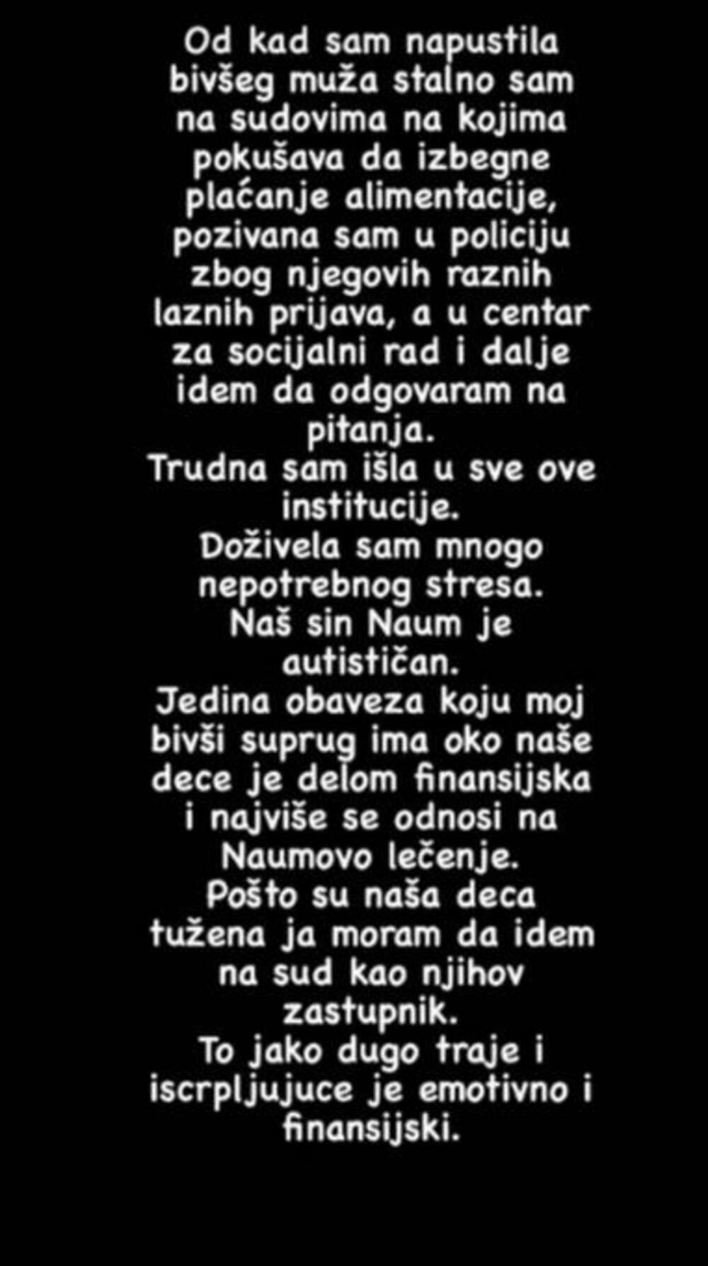 Objava Jelene Radanović