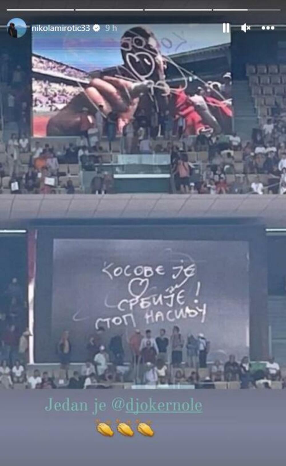 Objava Nikole Mirotića