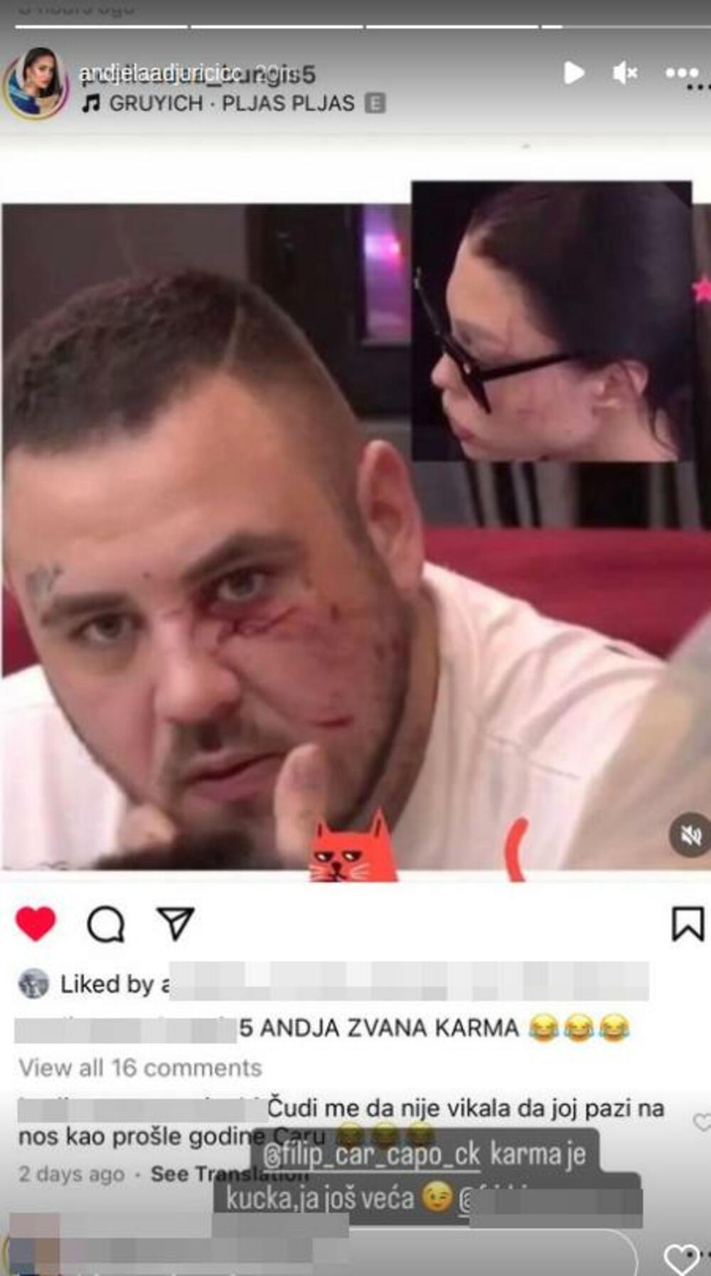 Objava Anđele Đuričić