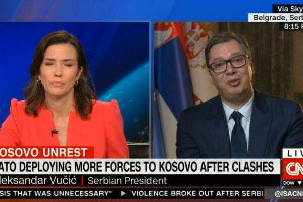 VUČIĆ ZA CNN TELEVIZIJU O KOSOVU: Srbija želi stabilnost u regionu, ne treba nam eskalacija, treba nam MIR