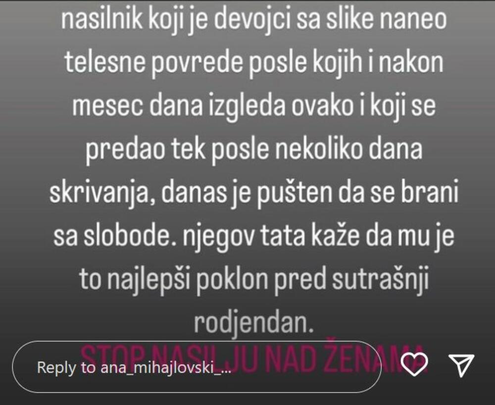 Objava Ane Mihajlovski