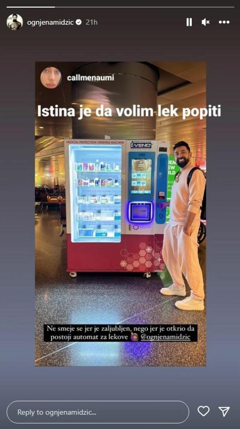 - Istina je da volim lek popit - istakao je Ognjen.