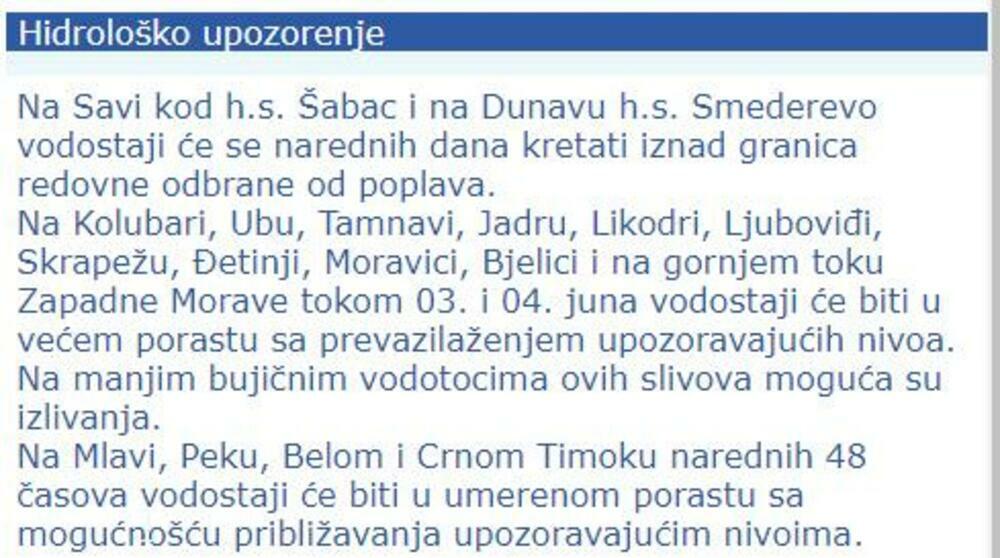 Hidrološko upozorenje
