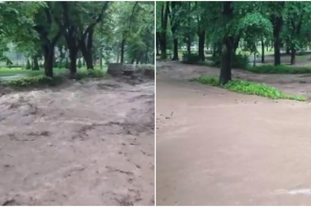 APOKALIPSA I U VRNJAČKOJ BANJI, BUJICA SE IZLILA: Reke teku ULICAMA, kako je uopšte moguće da ovoliko PADA? (VIDEO)