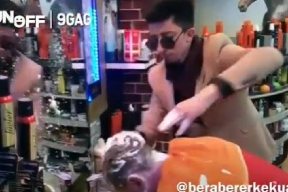 DOŠAO JE NA ŠIŠANJE, A DOBIO RUKU POSRED FACE: Ludi frizer mu podelio šamarčine, kamera sve snimila (VIDEO)