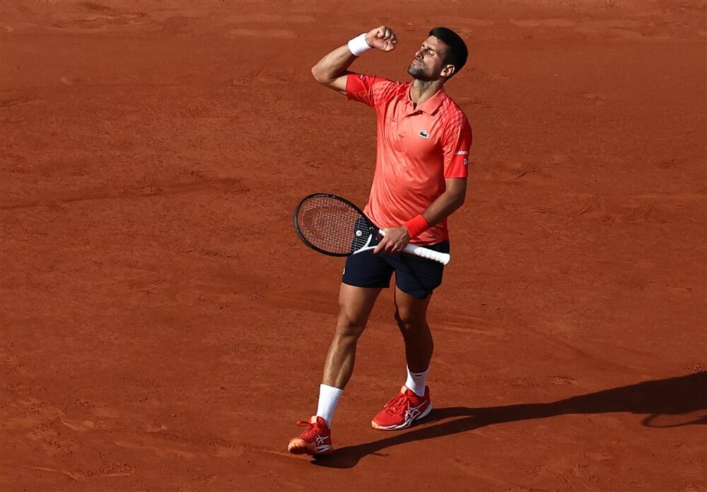 Novak Đoković na meču sa Karlosom Alkarasom