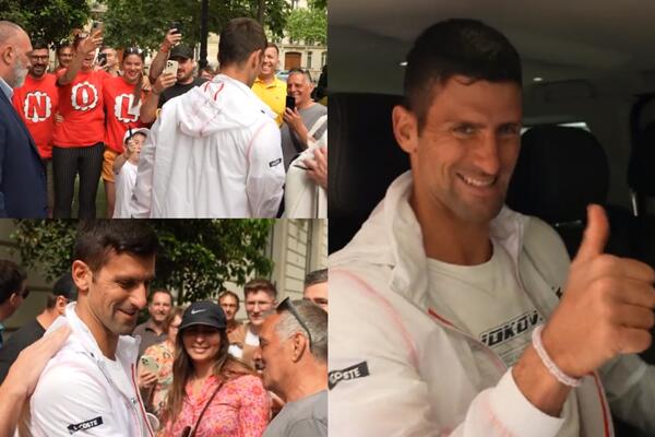 "GDE GOD DA IGRA, NOLE SVE REDOM KIDA" Navijači oduševili Đokovića pred hotelom, osmeh sve govori! (VIDEO)