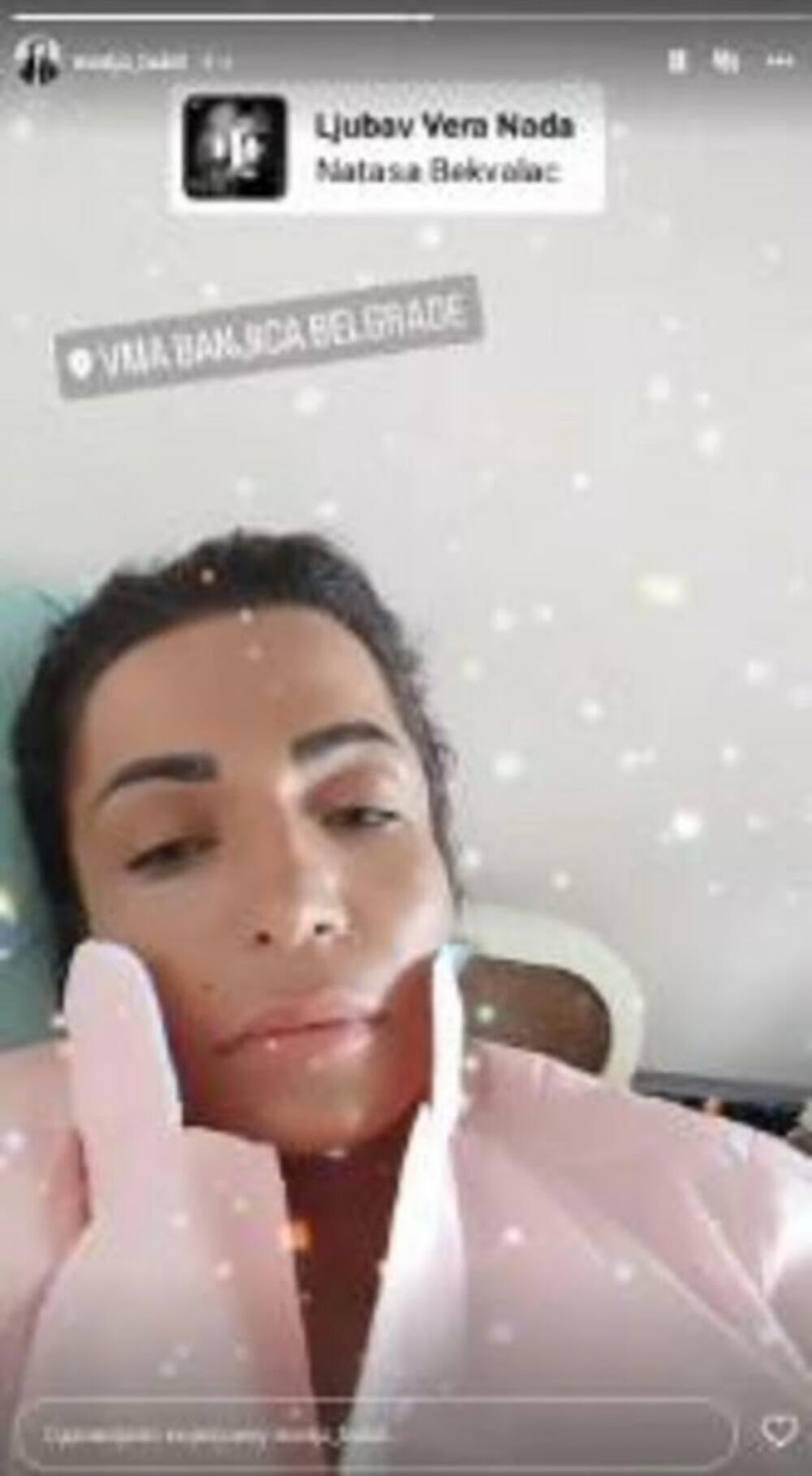 Na Instagramu je objavila fotografiju iz bolničkog kreveta, dok je priključena na infuziju
