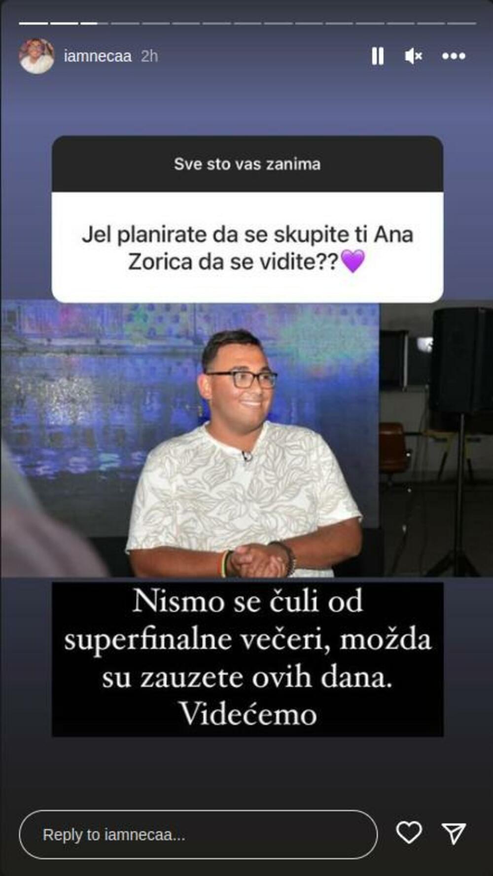 Mnogi su su se iznendili da je neca podržao bilala, a ne Anu zbog koju je uvek branio i od svih napada da se posvađao sa mnogim drugim zadrugarima.