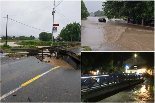 PROGLAŠENA VANREDNA SITUACIJA U 35 GRADOVA: Poplave napravile katastrofu, voda odnela most kod Kraljeva! (VIDEO)