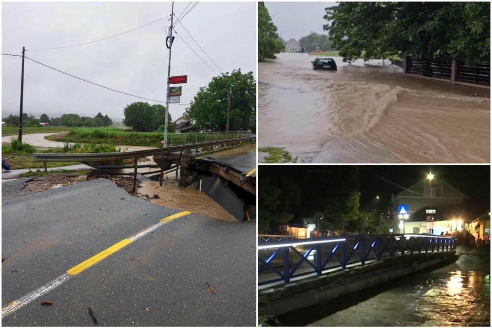 PROGLAŠENA VANREDNA SITUACIJA U 35 GRADOVA: Poplave napravile katastrofu, voda odnela most kod Kraljeva! (VIDEO)