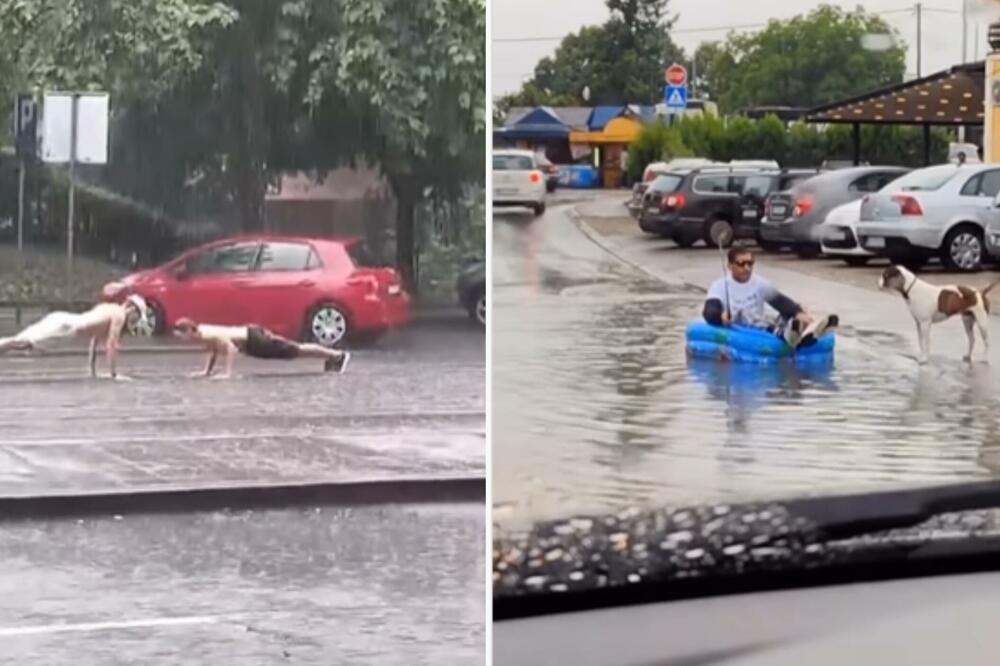 SRBI JAČI OD POTOPA: Ovo su najluđi snimci iz Beograda od juče, stvarno je ZA PLAKANJE OD SMEHA! (VIDEO)