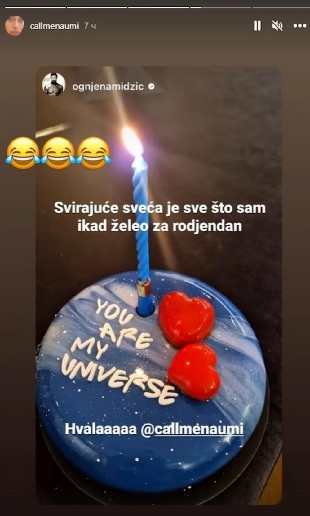 Mina Naumović, nova devojka Ognjena Amidžića, voditelju je priredila romantično iznenađenje za rođendan.