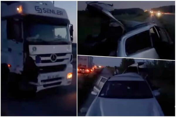 STRAVIČNA NESREĆA NA PUPINOVOM MOSTU: Čovek stao da promeni gumu, šleper naleteo u punoj brzini ali se desilo ČUDO