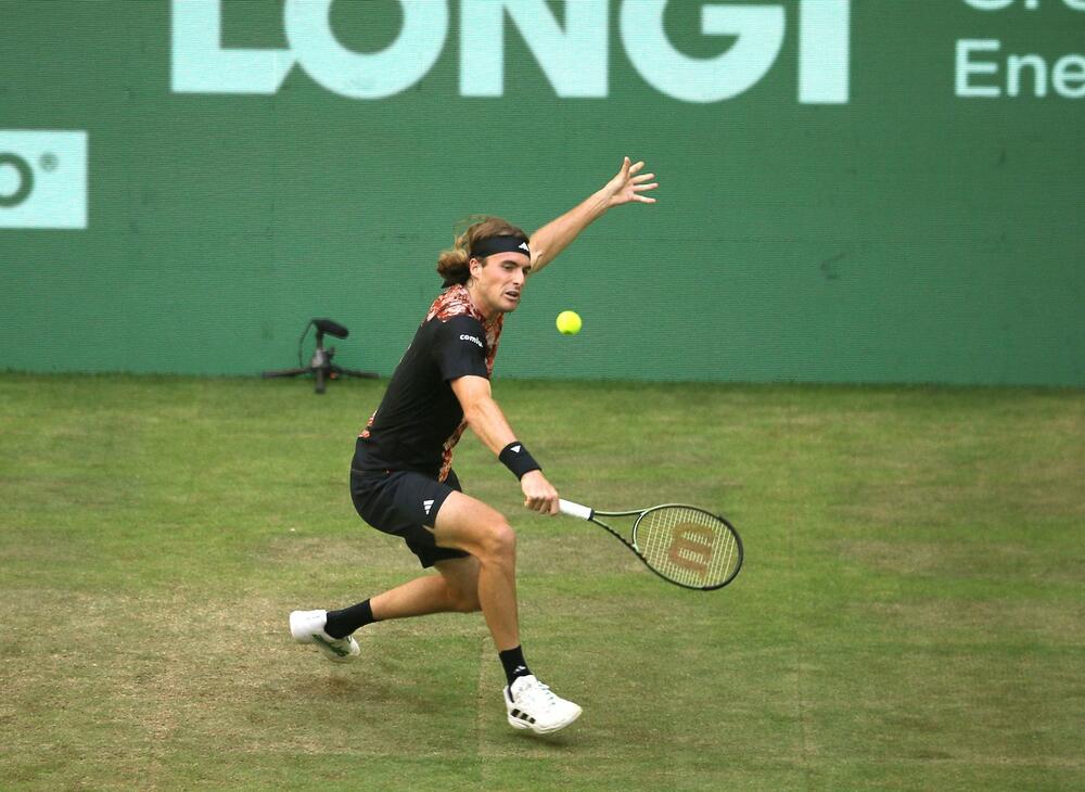 Stefanos Cicipas na meču protiv Nikolasa Žarija