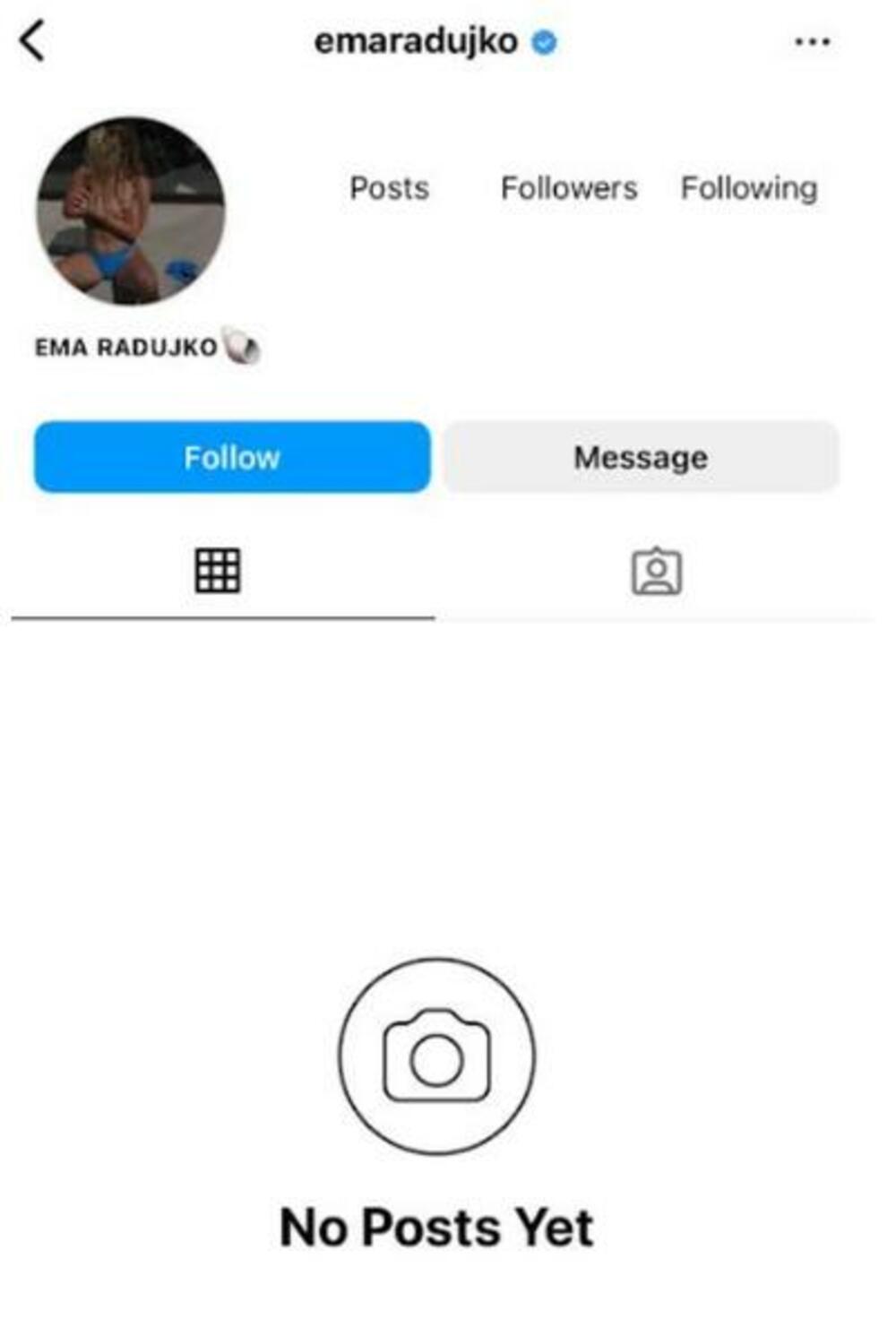 Emi Radujko ugašen Instagram