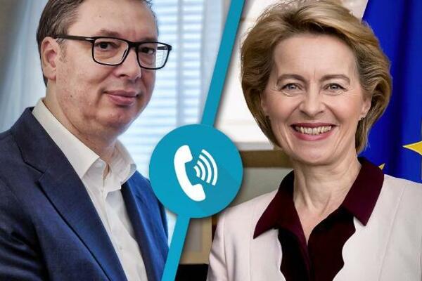 VUČIĆ RAZGOVARAO SA URSULOM FON DER LAJEN O SITUACIJI NA KiM: Evo šta je saopštio