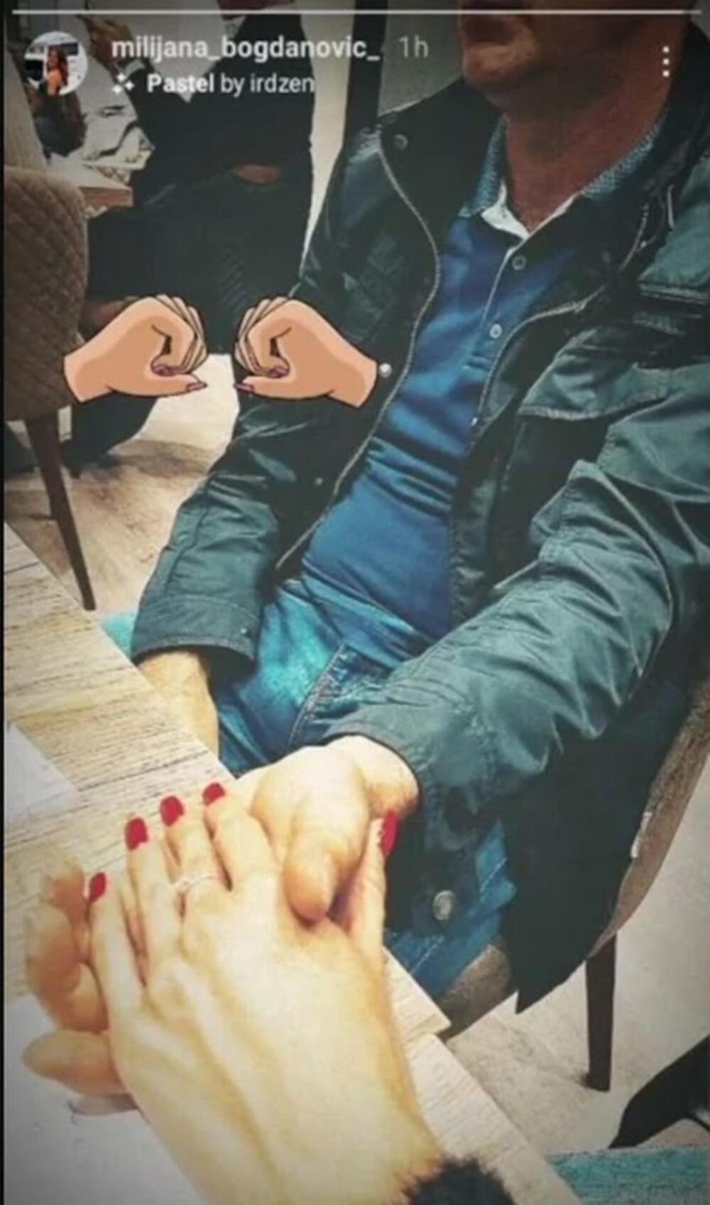 Milijana je krajem prošle godine na svom Instagram profilu objavila fotografiju sa izabranikom, njih dvoje su se držali za ruke i uživali u kafiću.