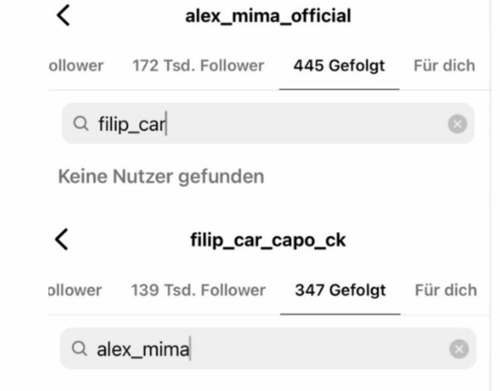 Aleks i Car se ponovo otpratili sa Instagrama