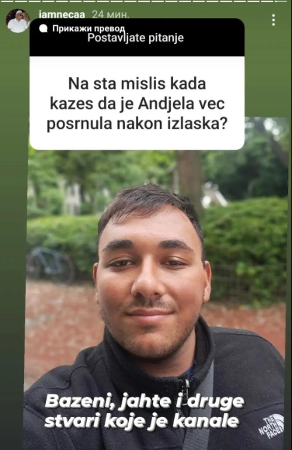 , Neca je poručio da je Anđela Đuričić 'i dalje posrnula'