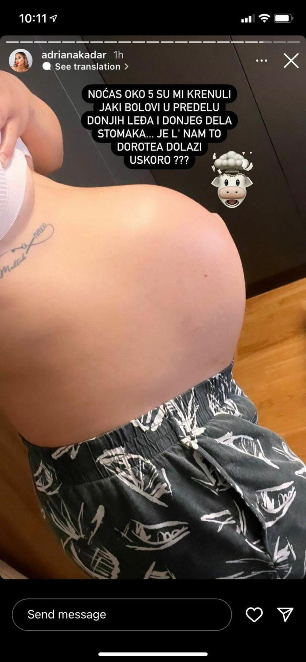 Adriana Kadar će se uskoro poroditi