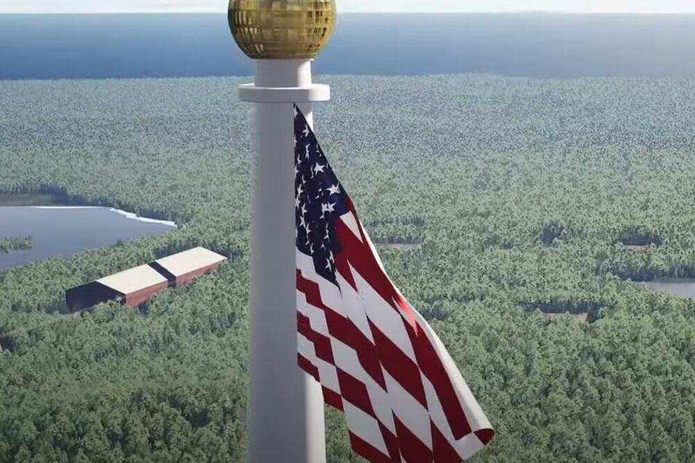 AMERIČKA ZASTAVA PODELILA LJUDE, MEŠTANI VAN SEBE: Jarbol bi bio NAJVIŠI NA SVETU, ali JEDNO PRAVI PROBLEM (VIDEO)