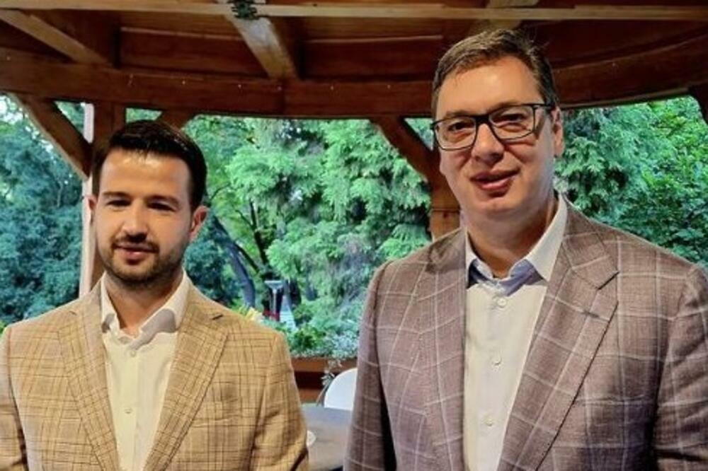 OTVARAMO NOVO POGLAVLJE IZMEĐU BRATSKIH NARODA: Vučić ugostio Milatovića na večeri (FOTO)