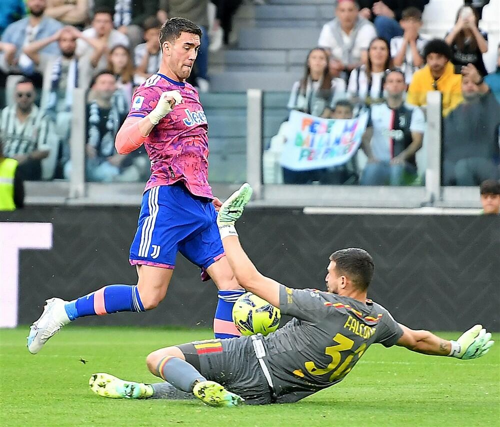 Dušan Vlahović na utakmici Juventusa i Lećea