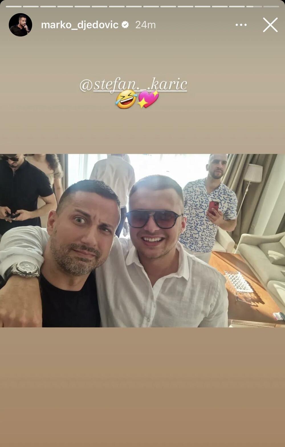 Stefan Karić na venčanju Matore i Anite