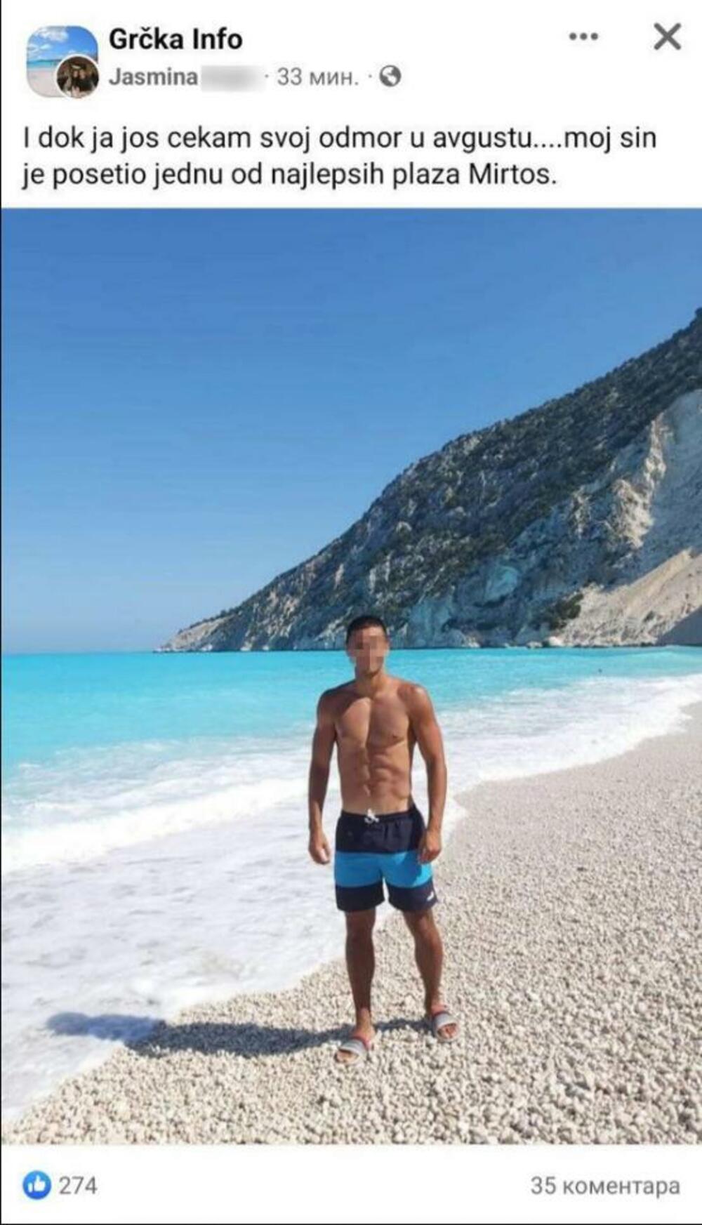 Majka postavila sliku sina