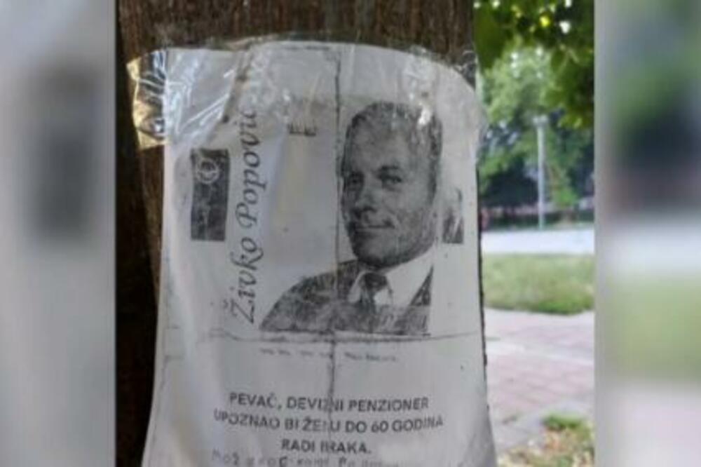 ŽIVKO TRAŽI ŽENU: "AKO NEĆE KOD MENE, MOGU I DA SE UDAM": Hit oglas deviznog penzionera osvanuo po parkovima u BG