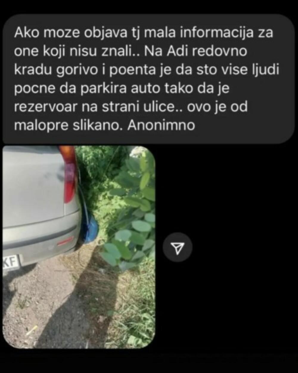 Beograđanin o krađi goriva