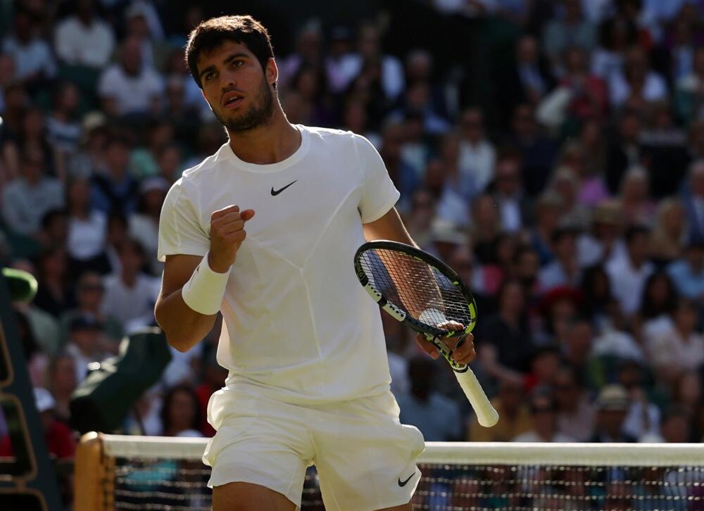 Karlos Alkaras tokom četvrtfinala Vimbldona