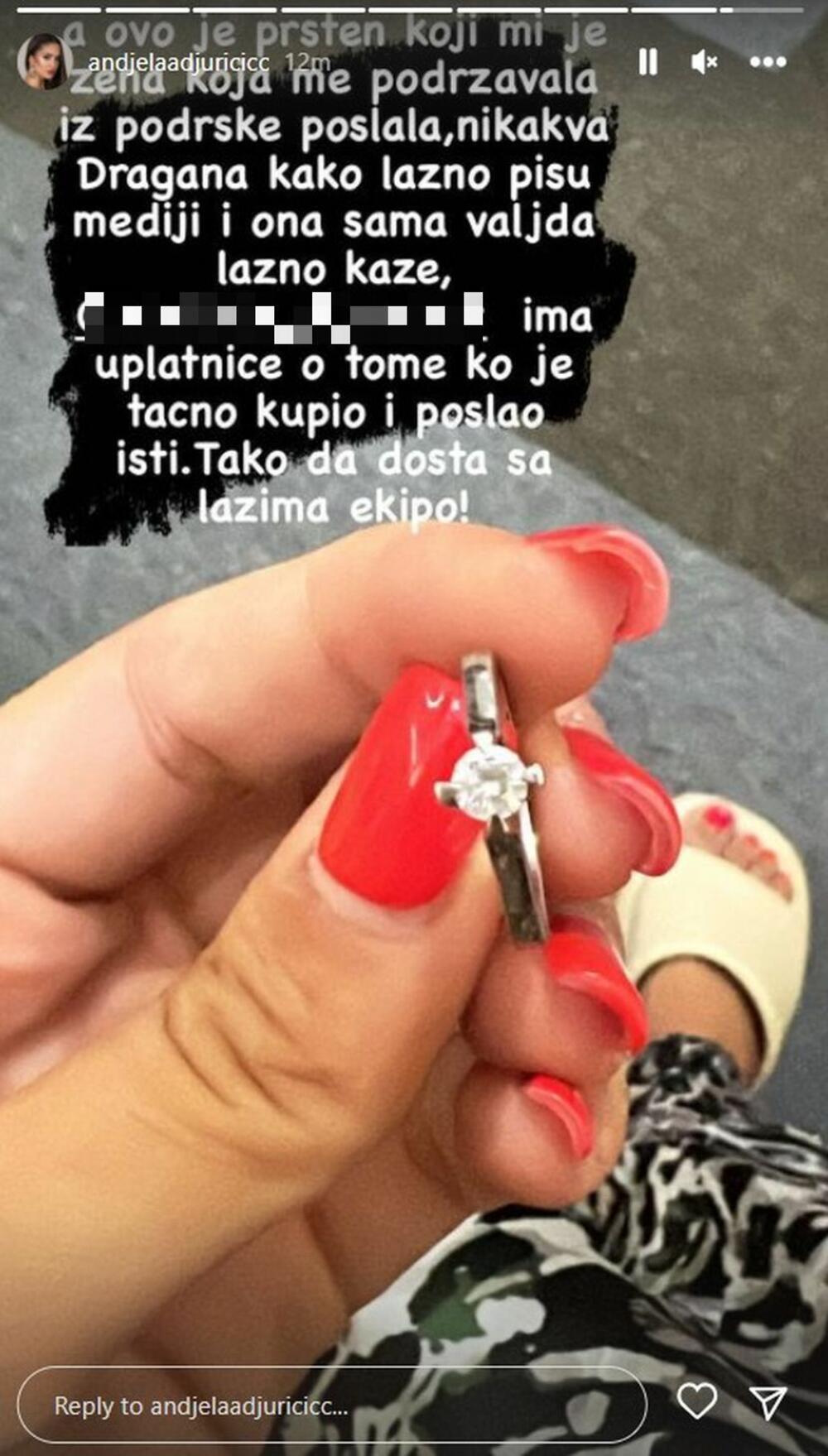 Objava Anđele Đuričić