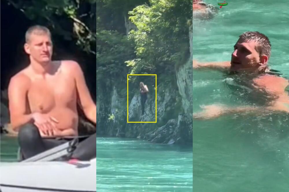 JOKIĆ GA BAŠ ŽIVI: Nikola skočio sa litice u reku, u Denveru neće moći da gledaju ovo! (VIDEO)