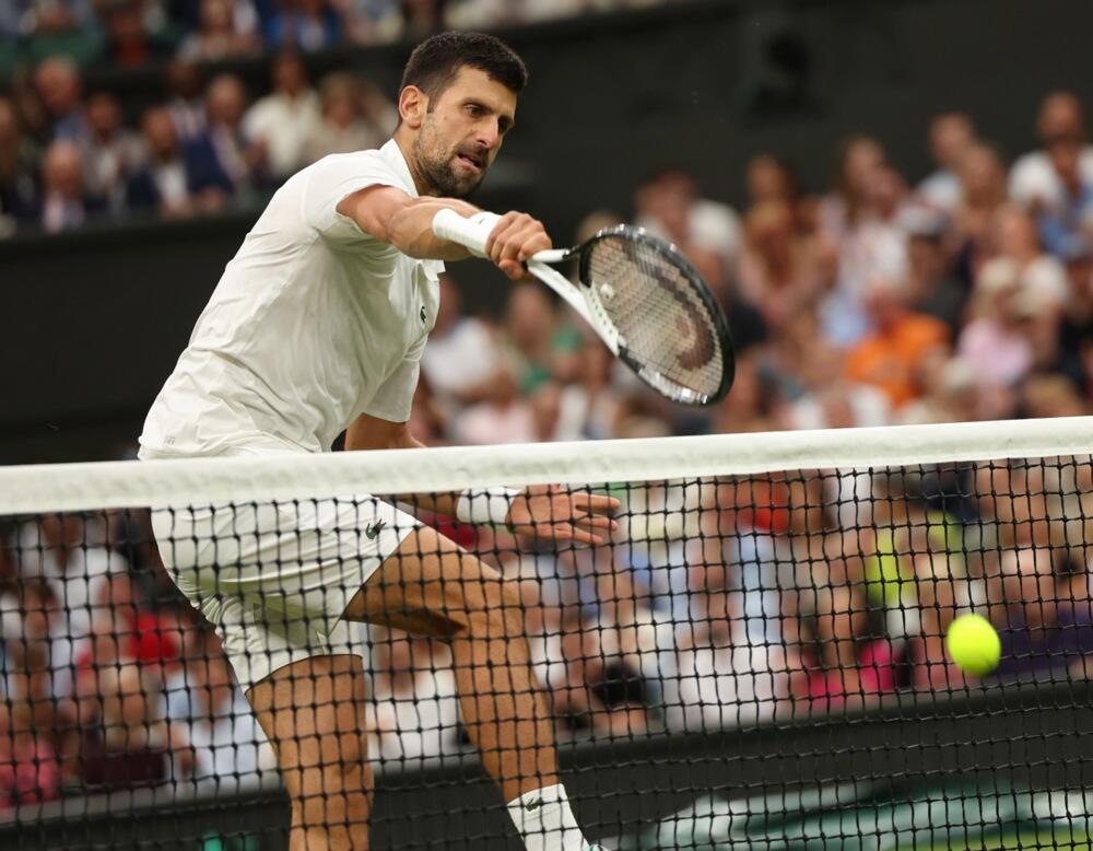 Novak Đoković na meču protiv Janika Sinera