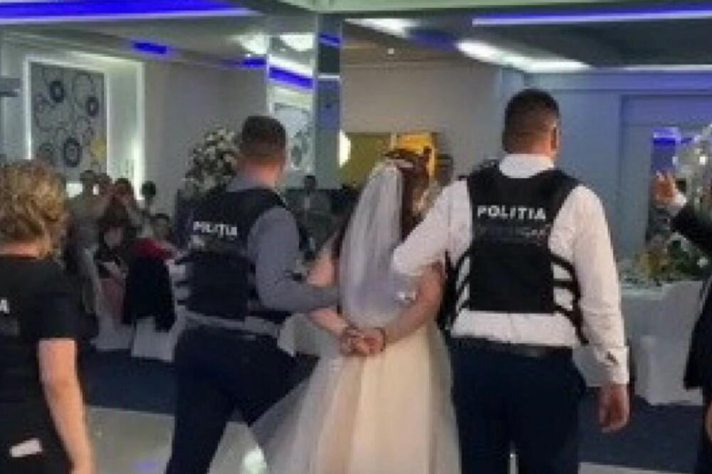 NEVIĐEN SKANDAL NA SVADBI U KOMŠILUKU: Policija ušla i UHAPSILA MLADU, stavili joj i LISICE na RUKE! (VIDEO)
