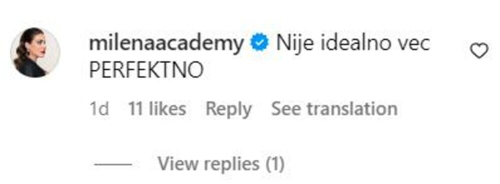 Kačavendin komentar na objavi Milene Popović su svi pirmetili