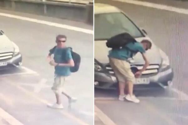 LOPOV SNIMLJEN USRED BELA DANA U CENTRU BG: Ni prolaznici ga nisu zanimali, napravio ŠTETU veću od 10.000 (VIDEO)