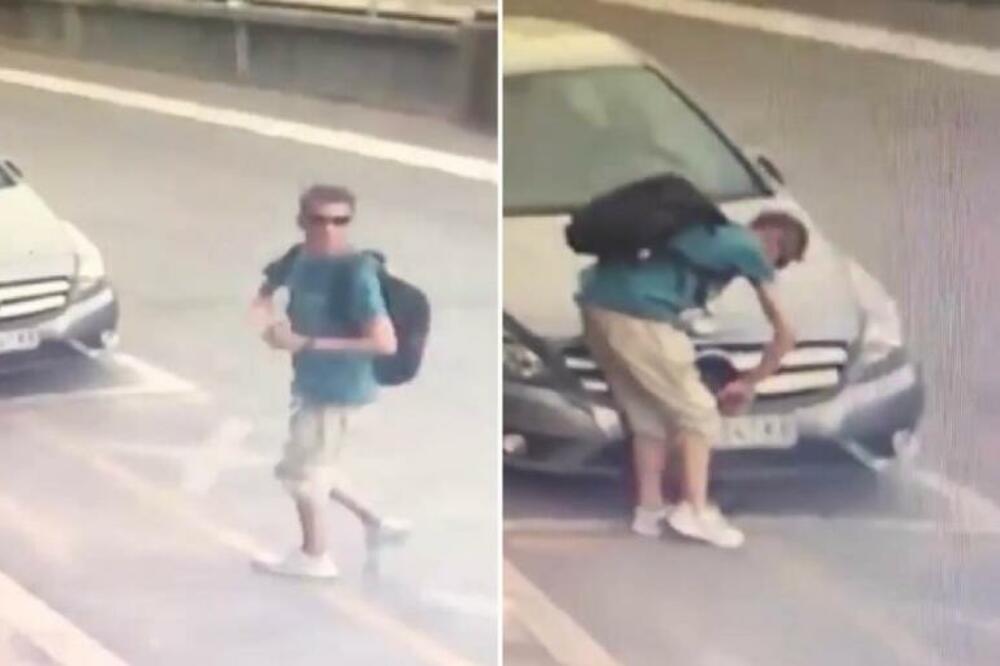 LOPOV SNIMLJEN USRED BELA DANA U CENTRU BG: Ni prolaznici ga nisu zanimali, napravio ŠTETU veću od 10.000 (VIDEO)