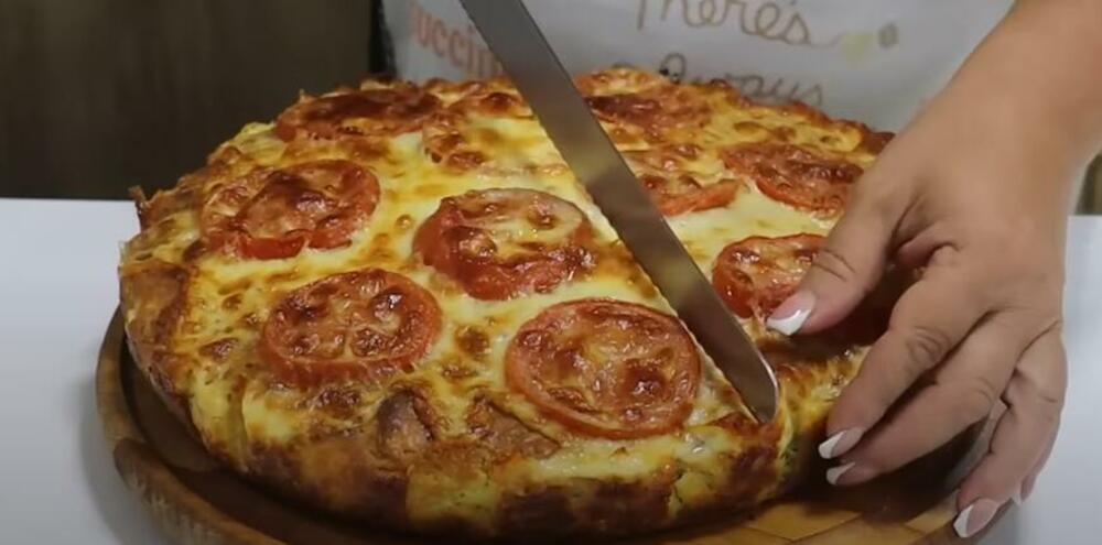 Izlivena pita sa tikvicama, Pita