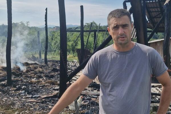 VATROGASCI SE SATIMA BORILI SA VATRENOM STIHIJOM U MILANOVOM DOMAĆINSTVU: Grom udario u senjak i ZAPALIO SVE (FOTO)