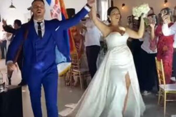 DRUŠTVENIM MREŽAMA KRUŽI SNIMAK NAJLUĐE SRPSKE SVADBE: Umesto prvog SVADBENOG PLESA, mladenci krenuli da... (VIDEO)