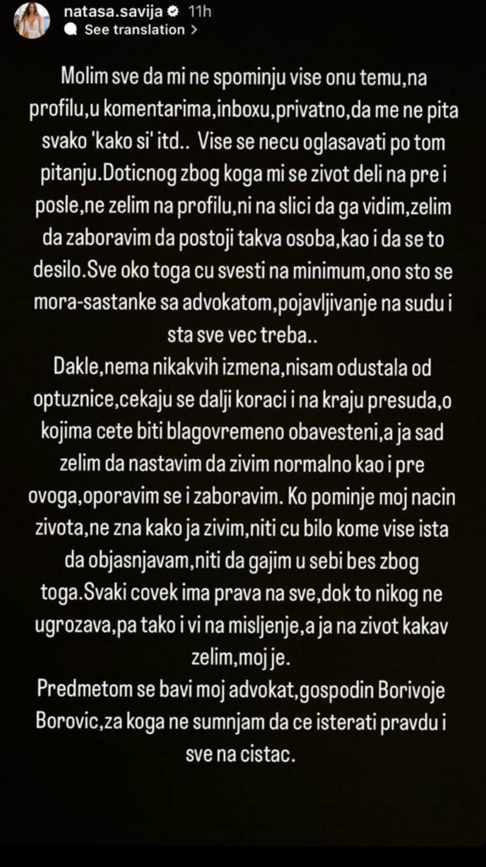 Šavija se oporavlja posle operacije