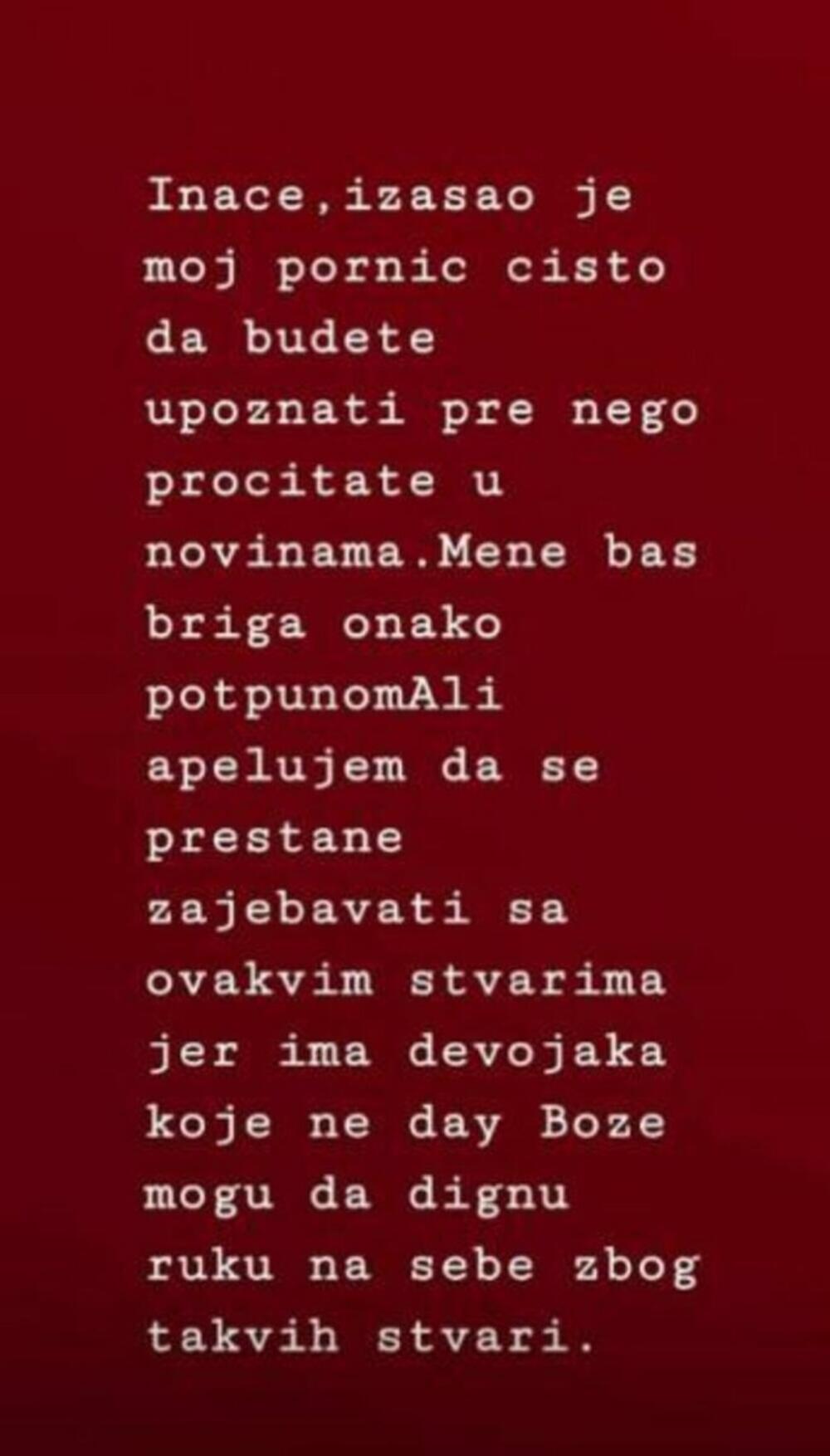 Ilićeva se ovim povodom oglasila