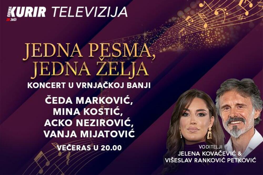 "JEDNA PESMA, JEDNA ŽELJA" NA KURIR TELEVIZIJI! Ne propustite sjajnu atmosferu i vanvremenske hitove večeras u 20h